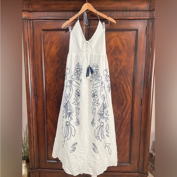 NEW Farm Rio Embroidered Halter Maxi Dress - Picture 13 of 13